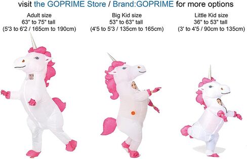 Unicorn Costume, Inflatable, Blow Up Suit, Adult Size in Kuwait