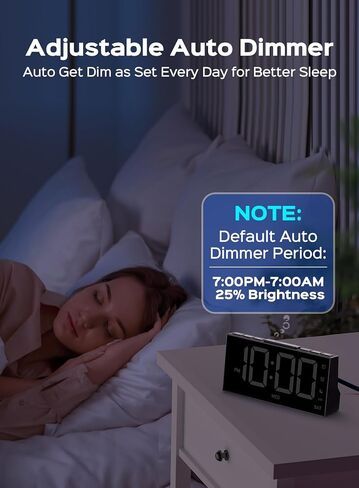 GOLOZA Digital Alarm Clocks for Bedrooms, Digital Clock with 4 Level Brightness +Off, Dual Customizable Alarms, USB Port, Power-Off Memory, Snooze, DST, 12/24H, Desk Clock for Kids Adults Elderly in Saudi Arabia