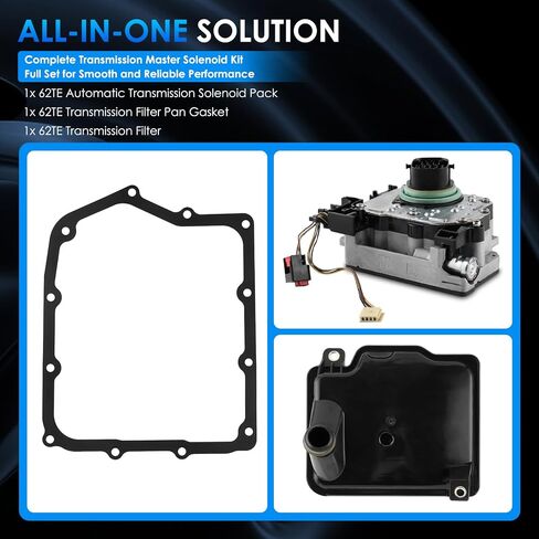 62TE Transmission Solenoid Pack w/Filter & Gasket Fit for Dodge Journey Grand Caravan for Chrysler 2007-2013 Automotive Replacement Transmission Solenoid Pack 68376696AA, 5078709AB, D262420A in Saudi Arabia