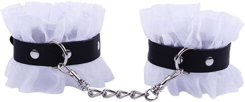 Womens Lace Wrist Cuffs Sexy Hand Cuffs Adults Adjustable Handcuffs Cosplay Ankle Handcuffs Adult Ankle Cuffs Bedroom Accessories for Couples White in Saudi Arabia
