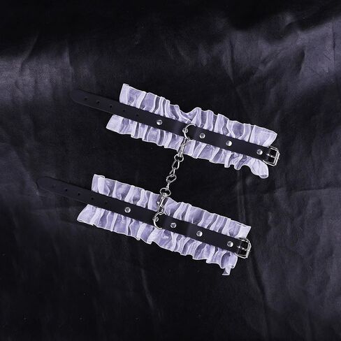 Womens Lace Wrist Cuffs Sexy Hand Cuffs Adults Adjustable Handcuffs Cosplay Ankle Handcuffs Adult Ankle Cuffs Bedroom Accessories for Couples White in Saudi Arabia