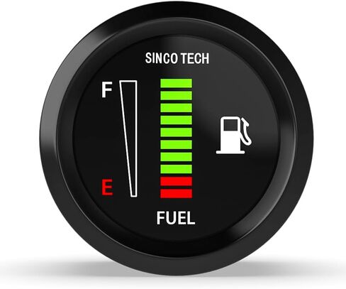 12V Universal 2 "52mm مستوى الوقود مقياس السيارات المقياس Auto Meter أبيض LED (مقياس الوقود) in Kuwait