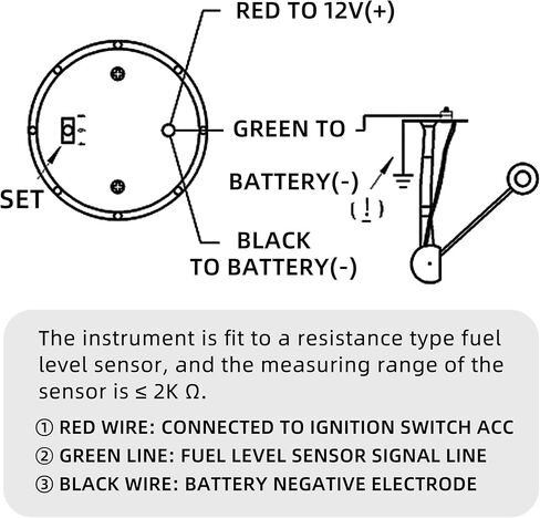 12V Universal 2 "52mm مستوى الوقود مقياس السيارات المقياس Auto Meter أبيض LED (مقياس الوقود) in Kuwait