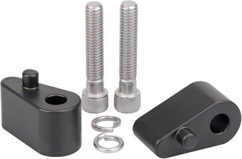 Black Passenger Floorboard Extension Spacer Kit W/Bolts Compatible With 1986-2023 Harley Touring Road King Street Glide Electra Glide Road Glide FLHT FLT in Kuwait