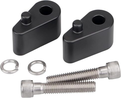 Black Passenger Floorboard Extension Spacer Kit W/Bolts Compatible With 1986-2023 Harley Touring Road King Street Glide Electra Glide Road Glide FLHT FLT in Kuwait