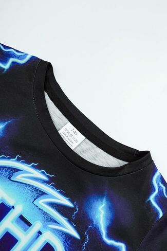 قمصان أعياد الميلاد للأولاد من 6 إلى 12 عامًا ، وتصميم البرق ، بوي عيد ميلاد بوي تي شيرت قصير الأكمام للاحتفالات بالهدايا الحزبية in Kuwait