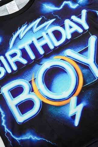 قمصان أعياد الميلاد للأولاد من 6 إلى 12 عامًا ، وتصميم البرق ، بوي عيد ميلاد بوي تي شيرت قصير الأكمام للاحتفالات بالهدايا الحزبية in Kuwait