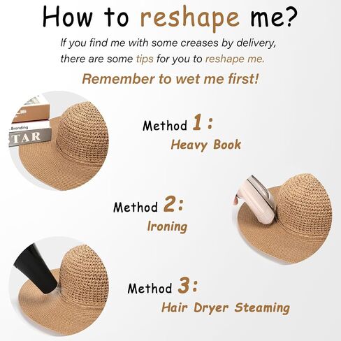 Beach Hats for Women - Straw Hat, Sun Hats for Women UPF 50+ UV Protection, Beach Hat Packable Foldable in Saudi Arabia