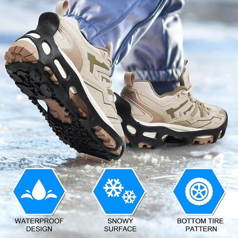 OROOTL Spikeless Ice Cleats for Indoor/Outdoor Spikeless Footwear Traction Device for Men Women Non Slip Ice Cleats Universal Shoes Grippers Job Safety Traction Slip-On in Saudi Arabia