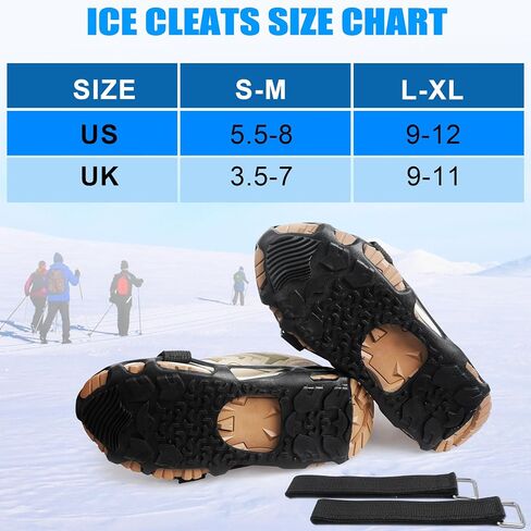 OROOTL Spikeless Ice Cleats for Indoor/Outdoor Spikeless Footwear Traction Device for Men Women Non Slip Ice Cleats Universal Shoes Grippers Job Safety Traction Slip-On in Saudi Arabia