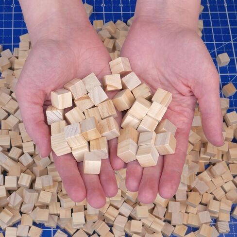 1/2 Inch Unfinished Wood Craft Cubes - 1000 pcs Bulk Pack of Blocks in Kuwait