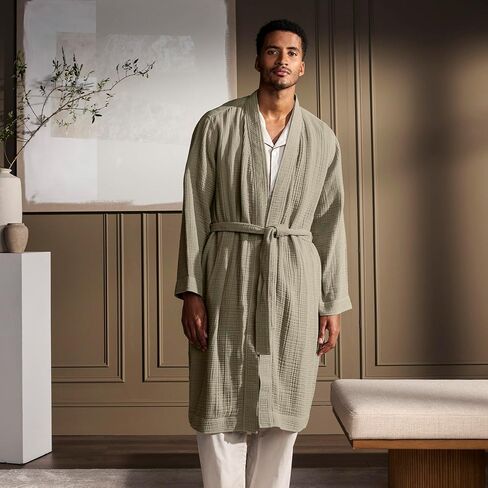 BOLL & BRANCH Dream Robe - 100% Organic Cotton - Ultra Soft, Lightweight, Breathable, and Pre Shrunk - Unisex in Saudi Arabia