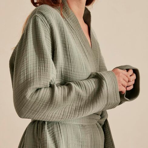 BOLL & BRANCH Dream Robe - 100% Organic Cotton - Ultra Soft, Lightweight, Breathable, and Pre Shrunk - Unisex in Saudi Arabia