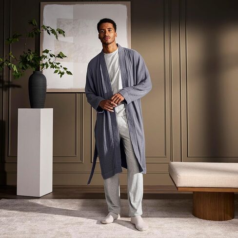 Boll & Branch Dream Robe - 100 ٪ من القطن العضوي - ناعم فائق وخفيف الوزن وتنفس وسبق تقلصه - للجنسين in Kuwait