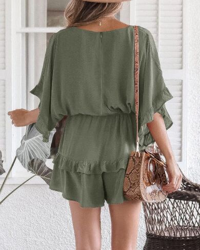 Valphsio Womens v Neck Beach Romper Chulled Chulled Charpresh Chectring Pleissuit in Kuwait