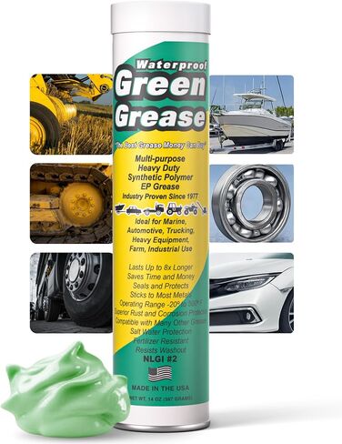 Green Grease 1003 شحم صناعي مقاوم للماء بدرجة حرارة عالية، 14 أونصة. أنبوب (عبوة من 10) in Saudi Arabia
