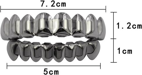 18K الذهب المطلي بالذهب 8 أعلى الأسنان 8 أسفل الأسنان الهيب هوب الأسنان Grillz + 2 قضبان صب للرجال والنساء in Kuwait