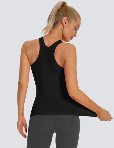 MathCat Seamless Workout Tank Top for Women with Built in Bra, Padded Racerback Athletic Yoga Camisole in Saudi Arabia