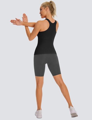 MathCat Seamless Workout Tank Top for Women with Built in Bra, Padded Racerback Athletic Yoga Camisole in Saudi Arabia