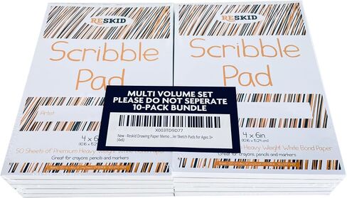 Reskid Kids Drawing Pads - 3 Pack of 9x12 Inch with 50 Sheets Each - Removable Pages for Easy Display and Preservation, Perfect for Young Artists in Kuwait