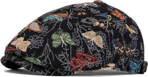 Quanhaigou Newsboy Flat Cap, Men's Vintage Gatsby Ivy Cabbie Hat, Beret Golf Driving Hats in Kuwait