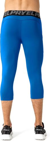 Queerier Men’s 3/4 Compression Pants Tights Leggings Sports Athletic Base Layer Running Workout Active Capris in Saudi Arabia