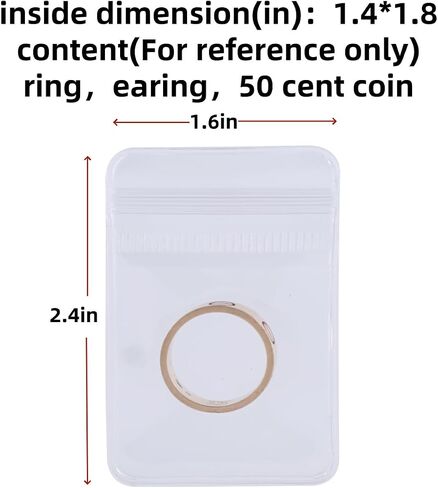 PVC Antioxidant Jewelry Storage Pouches Bracelets Necklaces Earrings Rings Storage Bags (CLEAR, MIXED 1,30pcs) in Saudi Arabia