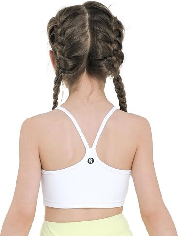 Girls Sports Bra Spaghetti Strap Y Back Training Bras for Teens Racerback Yoga Comfort Crop Top in Saudi Arabia