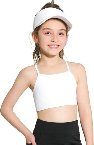 Girls Sports Bra Spaghetti Strap Y Back Training Bras for Teens Racerback Yoga Comfort Crop Top in Saudi Arabia