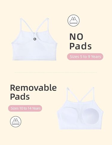 Girls Sports Bra Spaghetti Strap Y Back Training Bras for Teens Racerback Yoga Comfort Crop Top in Saudi Arabia