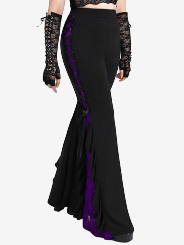 ROSE GAL Rosegal Women Plus Size Bell Bottoms Gothic Flare Pants in Saudi Arabia