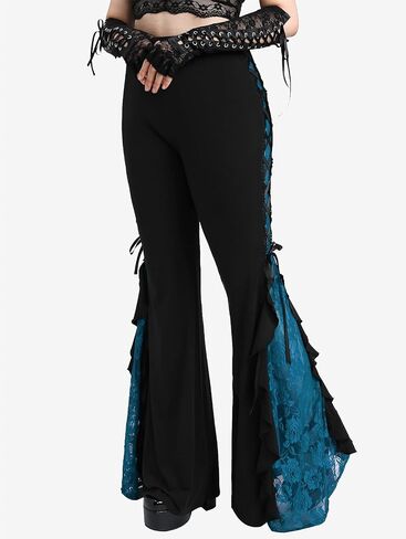 ROSE GAL Rosegal Women Plus Size Bell Bottoms Gothic Flare Pants in Saudi Arabia