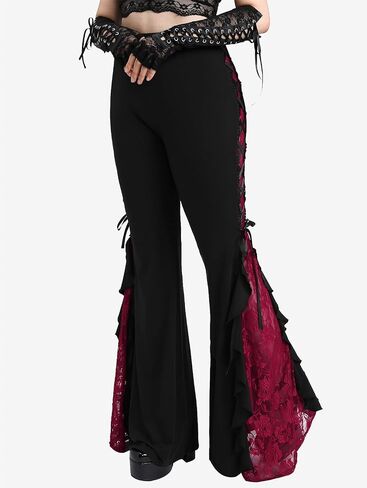 ROSE GAL Rosegal Women Plus Size Bell Bottoms Gothic Flare Pants in Saudi Arabia