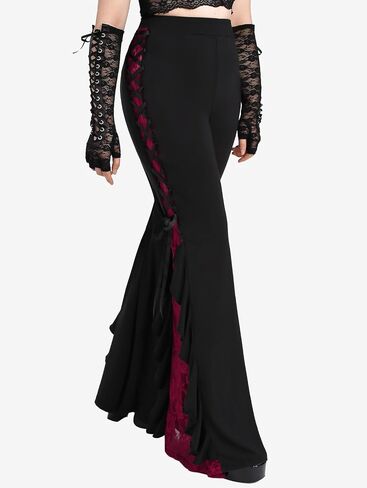 ROSE GAL Rosegal Women Plus Size Bell Bottoms Gothic Flare Pants in Saudi Arabia