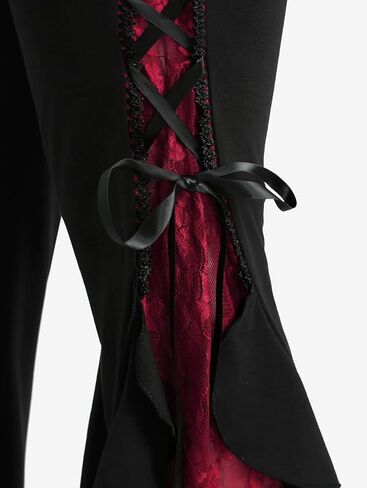 ROSE GAL Rosegal Women Plus Size Bell Bottoms Gothic Flare Pants in Saudi Arabia