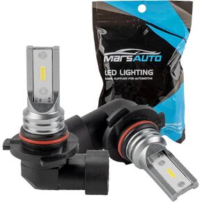 Marsauto H10 9145 9140 Fog Light Bulb 10000LM, 60 Pcs Chips 600% Bright 9145 fog lights, 1:1 Size H10 Fog Light Bulbs for Car (Pack of 2)