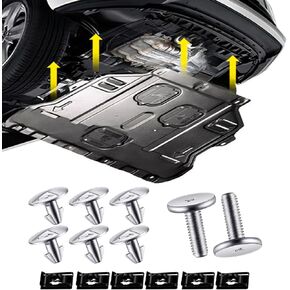 14pcs مجموعة أجهزة Shield Shield Shield-تحت محرك البراغي والمقاطع لحماية لوحة التزلج وحماية النفط-يحل محل 90105-TBA-A00 ، 90674-Ty2-A01