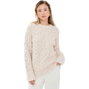 Vince Women's Textured Loop Stitch Cable Crew Neck Sweater