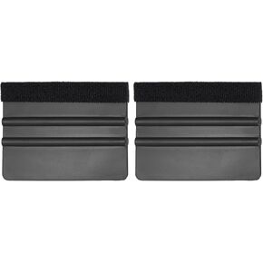 HARFINGTON 2pcs Vinyl Squeegee Felt Edge 4" Squeegee Felt Fabric Decal Vinyl Scraper Car Wallpaper Smoothing Tools Window Privacy Film Glass Tint Squeegee Installation, Green