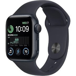 Apple Watch SE (2nd Gen) (GPS, 40mm) - Midnight Aluminum Case with Midnight Sport Band, S/M (Renewed Premium)