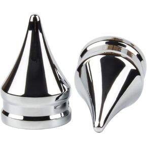 Front Axle Blocks for Touring 08-24 CNC Chrome Black Axle Cover Road King Street Glide Road Glide Front Axle Caps(Chrome Front)