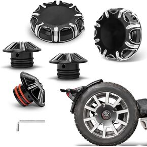 Axle Cap & Wheel Bearing Covers Set for Can-Am Ryker 600 900 / Rally Edition (2015-2025) / Sport (2022-2025) Aluminum Front & Rear Axle Wheel Protection Covers Accessories