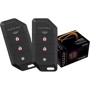 Avital 3103L Automotive 1-Way Security System with Two 4-Button Remotes