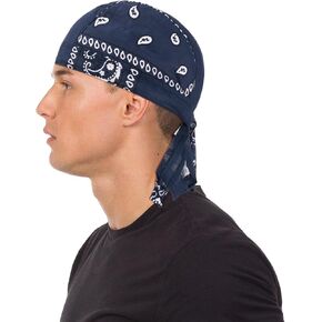 New Unisex Cotton Pirate Bandana Hat for Men Women - Chemo Beanie Outdoor Cycling Cap Polyester Stretchy Headwear