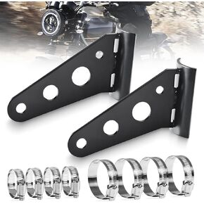 أقواس المصباح الأمامي للدراجات النارية مع مشابك FIT Cafe Racer و Chopper و Bobber و Street Tracker و Scrambler Motorcycle مع 27 مم إلى 57 مم O.D. شوكة ، 7 "، 5.75" ، 5-3/4 "قوس المصباح الأمامي