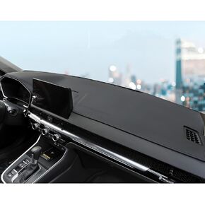 Car Dash Cover Fit for Honda CR-V 2025 2024 2023 Center Console Dash Cover Dash Mat Interior Accessories for Honda 2025 Microfiber Leather Pad (with HUD, Black line)