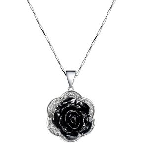 15MM Red Simulated Coral Carved Rose Flower Pendant With 18 Inch + 2 Inch Extender Chain