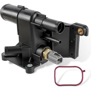 LF941517Z Engine Coolant Water Outlet Thermostat with Sensor with 3 5 6 CX-7 2010-2012, Replace LF94-15-17Z, 902-690 Water Outlet Housing