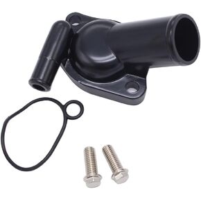1 pc SHLPDFM Black Aluminum 15 degree Single Outlet Water Neck Thermostat Housing Compatible with Holden 253 304 308 V8