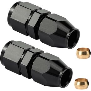 شرير الطاقة 6AN الإناث توهج إلى 3/8 "ضغط خط الصلب تركيب الألومنيوم 2pcs 2pcs